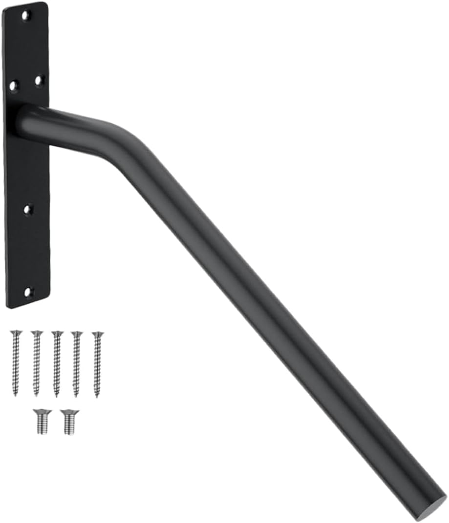 1Pcs Heavy Duty Metal Handrail Bracket for Staircase Black Support Fitting for Indoor Outdoor Use Enhances Safety Stability Easy Installation Stylish Design