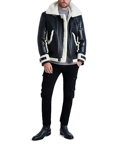 Image of KARL LAGERFELD Men's Karl Lagerfeld Paris Men's Casual Aviator Jacket