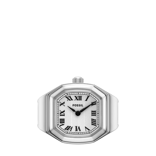 Image of Fossil Women's Watch Ring, Quartz Stainless Steel Two-Hand Ring Watch for Women