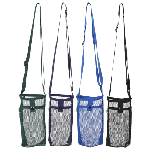 TOYZFRIENDY Bolsa Bandolera para Botella de Agua de Malla Transpirable 4 Unidades Funda Protectora Aislante para Botellas Deportivas y Vasos Térmicos Infantiles Adecuado para Actividades al