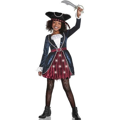 Disfraz Pirata con Vestido y Sombrero Luminoso para Niños