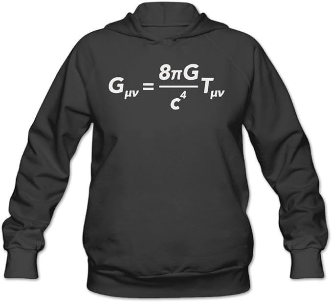 Theory of relativity formula On Black Hooded Sweatshirt
