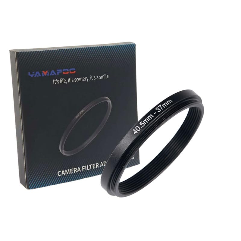 YAMAFOO 40.5mm to 37mm Step-Up Ring/Step Down Rings Filter Adapter for All Brands UV ND CPL Metal Ring Step-Up Rings Adapter Filter,Black(40.5-37)