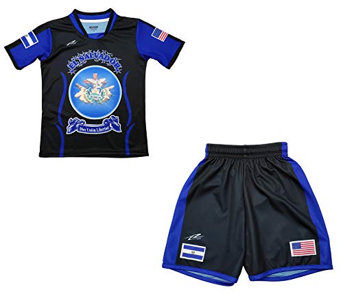 ARZA Sports El Salvador Uniform for Kids Color Black and Blue (8)