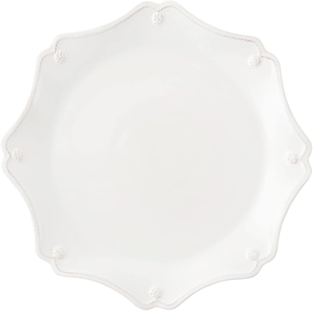 Berry & Thread Scallop Platter/Charger - Whitewash