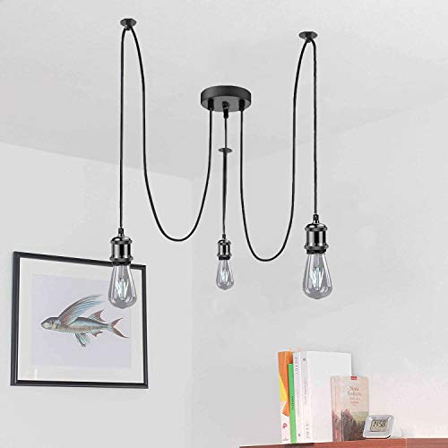 MHEN Retrò industriale Lampadario a Sospensione 3