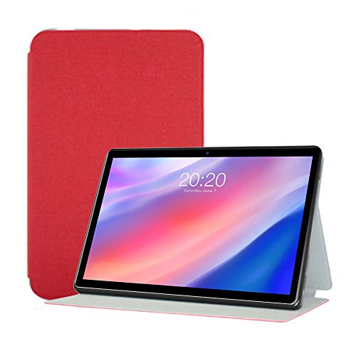 YGoal Capa para Teclast P20HD/Teclast M40 - Leve multiângulo PU couro Business folio capa para Teclast P20HD/Teclast P20 10 polegadas Tablet, vermelho