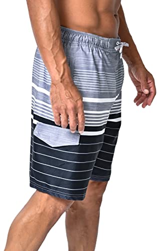 US Apparel Mens Swim Trunks with Pockets Swim Shorts Quick Dry 4-Way Stretch Material Mesh Lining Beach Swimwear3
