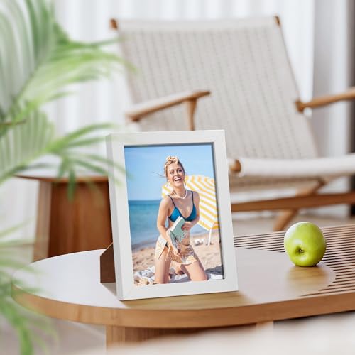 HappyHapi 4x6 Picture Frame Set of 18, Photo Frame for 4x6 Photos, Tabletop or Wall Mount Display Picture Frames, 4x6 Frames Collage for Home Décor (White)