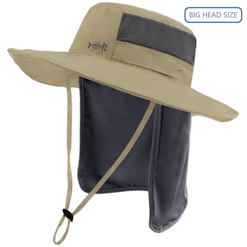 Image of BASSDASH UPF 50+ Sun Fishing Hat Water Resistant with Detachable Neck Flap