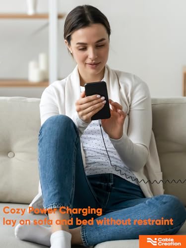 Image of Cablecreation Usb C To A, Coiled Stretched Usb To Usb C 3A Fast Charging Cable For Galaxy S20 S10 S9, Note 10 9, Pixel 4Xl Charging Adapter, Smartphone (0.6-4 Feet, Black With Aluminum Shell)