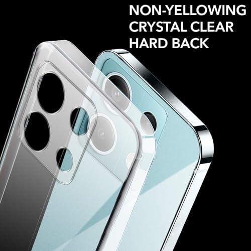 Image of DIZORO Compatible with Redmi Note 13 5G Back Cover Case Clear,[ Anti Yellow ][Military Grade Protection] Hard PC Back Cover Transparent