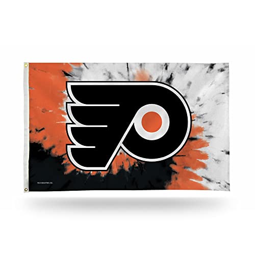 Rico Industries NHL Philadelphia Flyers Tie Dye 3 x 5 Banner Flag 3 x 5 Banner Flag Single Sided - Indoor or Outdoor - Home Dcor