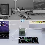 PD20W Power kostka z 3 USB, magnetyczna kostka, listwa zasilająca 6 w 1, z przełącznikiem, 3680 W/16 A, adapter do biura, domu