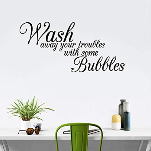 VORCOOL Wash Away Your Troubles With Some Bubbles Wall Sticker Removable Peel Wall Decal Home Decor Art Murals