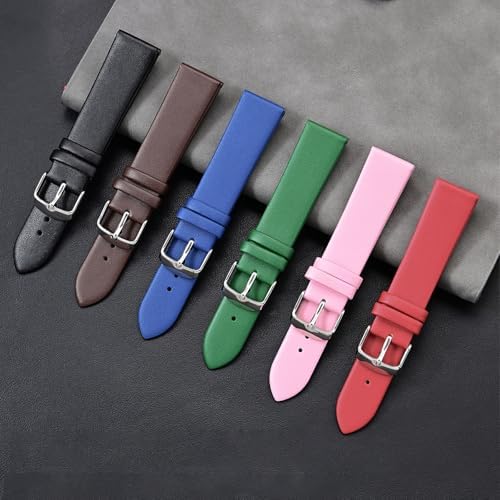 Aoeiwv Genuine Leather Watch Band Quick Release Classical Elegant Soft Leather Strap 12mm 14mm 16mm 18mm 20mm 22mm 24mm Replacement Strap for Men Women Ladies - 5
