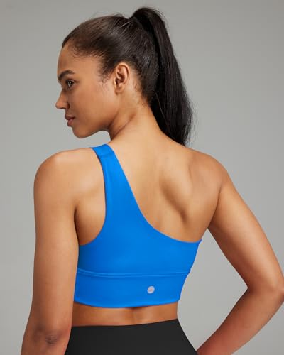 Image of Queenie Ke Womens One Shoulder Sports Bra Left Side Strap Yoga Bras Gym Training Workout Crop Tops