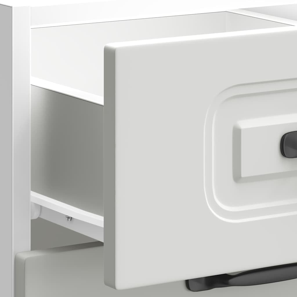 vidaXL Armoire de Cuisine Kalmar Blanc Bois d'ingénierie, Meuble d'évier, Meuble de Cuisine avec tiroir, Meuble de Cuisine à tiroir