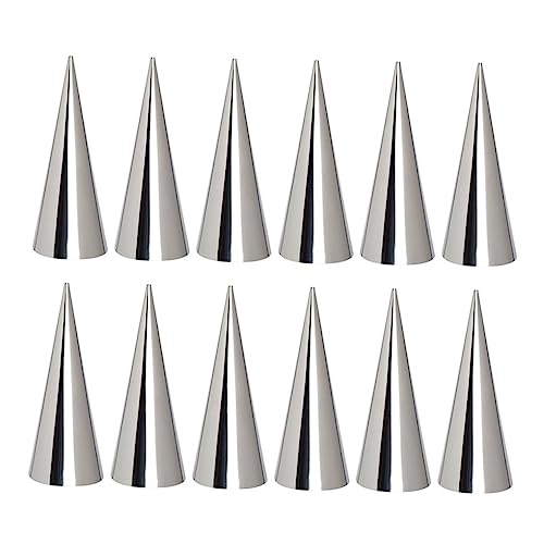 STOBAZA Stainless Steel Croissant Solenoid 30pcs Baking Cone Molds Ice Horn Bread Baking Non-stick Easy