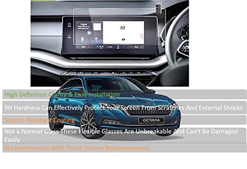 Image of Unbreakable Screen Protector Compatible With SKODA OCTAVIA 2021 FACELIFT-10 INCH (PACK OF 1 - GLOSSY FINISH)