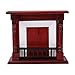 Zerodis Puppenhaus Mini Kamin 1:12 Puppenhaus Dekoration Möbel Rose Holz Mini Kamin Möbel Ornament Dekor Spielzeug für Kinder
