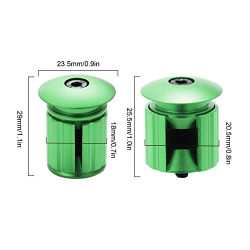 SPYMINNPOO Bike Handlebar Plug Handlebar Caps Aluminum Handlebar End Caps for Most Road Mountain Bike MTB Fixie(green) Sportinggoods Bicycles And Spare Parts Sportinggoods Bicycles And Spare Parts - Image 3