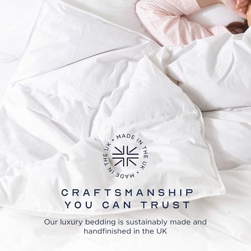 Snuggledown Hungarian Goose Down 13.5 Tog Super King Duvet - 4.5 Tog Summer Plus 9 Tog All Seasons 3 in 1 Combination Quilt, 2 Pillows - Jacquard Cotton Cover, Machine Washable, Size (260cm x 220cm)