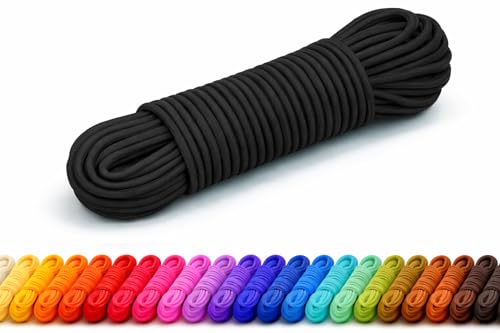 KBBB Gummikordel 1mm / 2mm / 2 5mm / 3mm / 4mm / 5mm Rundgummi Gummischnur elastisch Handwerk Lange 5m / 4m / 3m / 2m 32 Farben 580 Schwarz 3mm X 5m