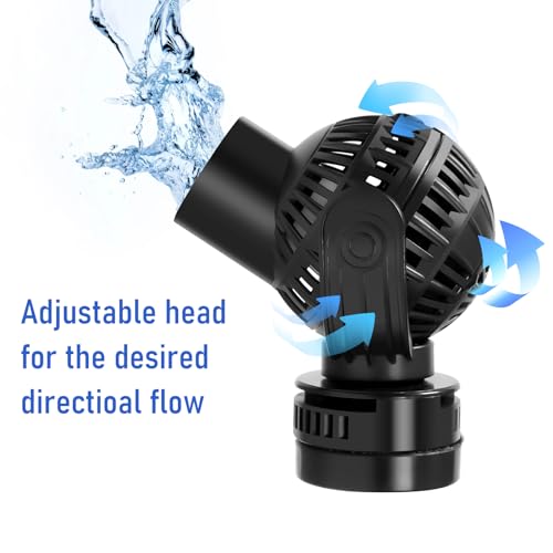 Image of AQUANEAT Aquarium Wavemaker Circulation Pump, 1600GPH Fish Tank Powerhead, Submersible Water Pump, Magnetic Base