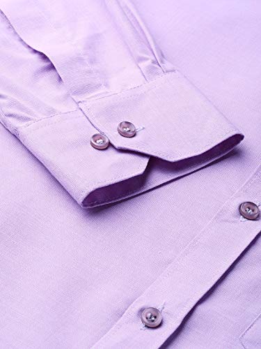 Image of MANQ Men's Regular Fit Cotton Formal Shirt, Full Sleeves, Spread Collar, Button-Down, Office, Business & Casual Wear