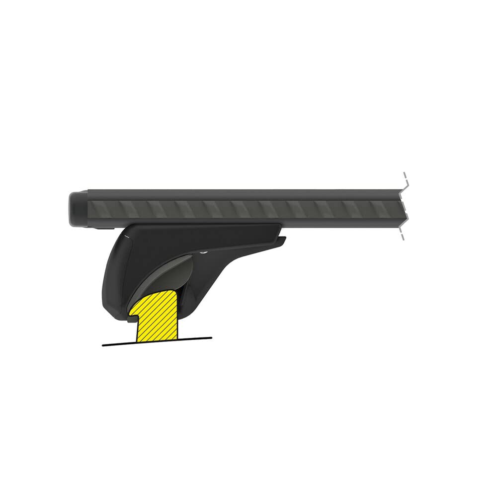 NORDRIVE N15100 Silenzio Black in-Rail, Set Completo Barre portatutto in Alluminio - M - Evos IA