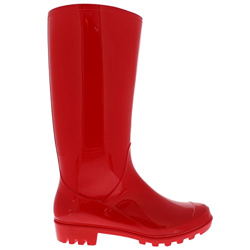 Womens Original Tall Winter Snow Wellingtons Muck Waterproof Boots - Red Gloss - US5/EU36 - BL0286 - Thumbnail 5
