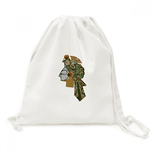 Sac cordon en toile avec motif ombre chinoise pour voyage