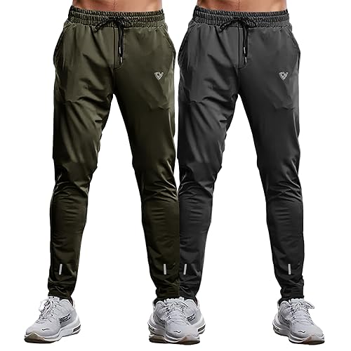Image of EYEBOGLER Mens Regular Fit Track Pant Green-Grey