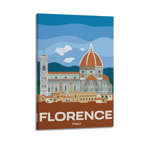 Poster rétro Florence Dome toile minimaliste pour habiller un mur vide