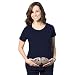 Crazy Dog T-Shirts Maternity Peeking Twins T Shirt Cute Baby Announcement Pregnancy Tee (Navy) - L