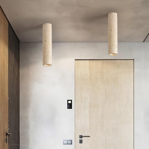 Foco de techo de travertino para iluminar entradas oscuras con diseño pequeño 2
