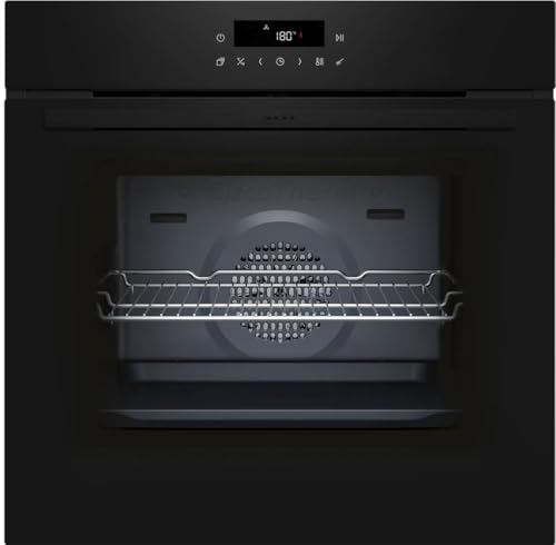 NEFF B2CCJ7BK3, N30, horno empotrable Graphite Grey, control táctil LED, aire caliente 3D, 7 modos de calefacción, bandeja para hornear Air Fry y Air Fry, programas automáticos, pirólisis y Easy Clean