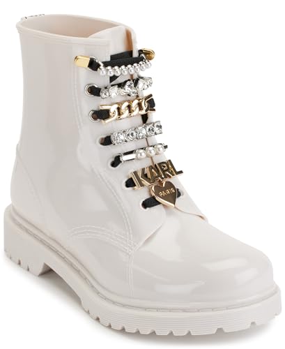 Karl Lagerfeld Paris Women's Topanga Rain Combat Boot