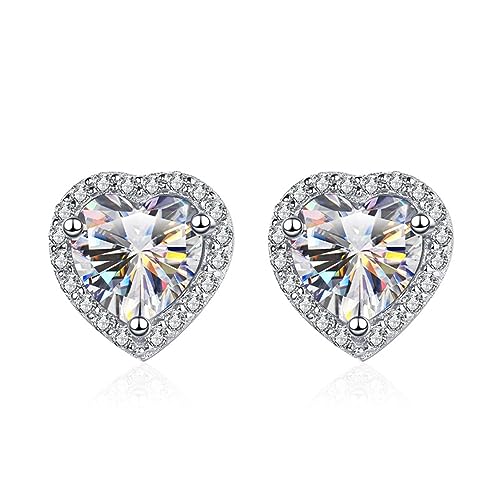 Boucles d'oreilles moissanite homme et femme puces diamant VVS1 couleur D