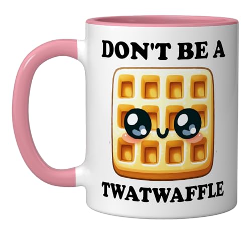 Taza de Cerámica 11 Onzas Dos Tonos Rosa y Blanco miniatura 1