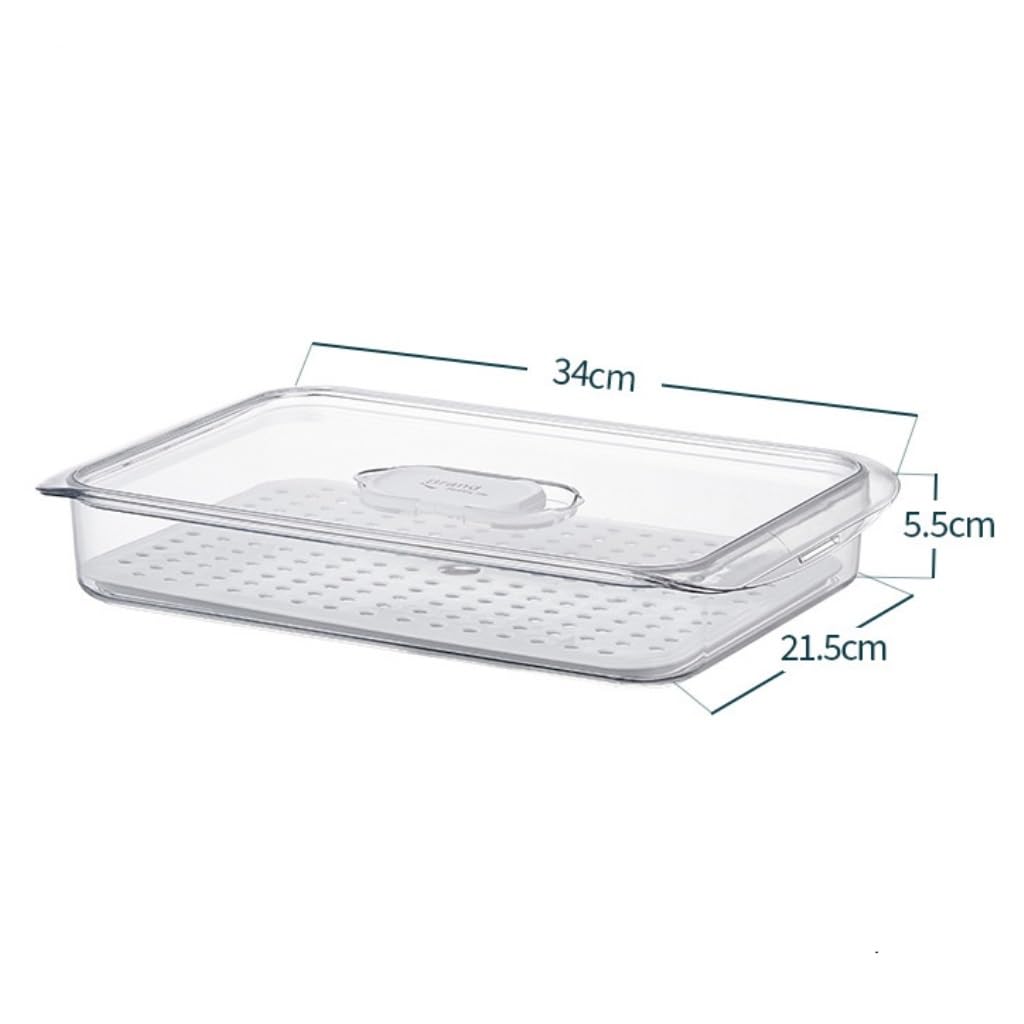 contenedor de Comida Drenaje del refrigerador Caja de Mantenimiento de la Cocina casera Caja de Almacenamiento de Acabado Caja de Almacenamiento de congelación rápida for el Mantenimiento 4L