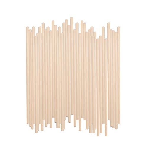 Image of Dowel Rods Wood Sticks Wooden Dowel Rods - 30PCS 10 Inchx6mm- for Crafts and DIYers (Birch Wood1 /4 Inch x 10 inch)