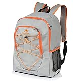 EXTRA FÄCHER: 2 seitliche Netztaschen transportieren sicher Flaschen und Getränke I zusätzliche Fronttasche mit kleinem Netzeinsatz für Utensilien und Kleinigkeiten I flexibles Gummiband mit Klemmverschluß für Kleidung oder Picknickdecke