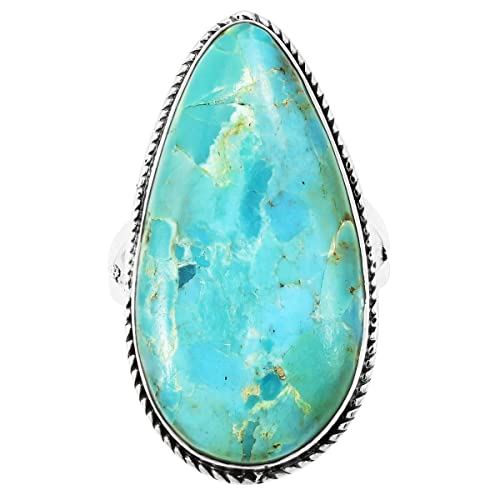 turquoise ring in sterling silver 925