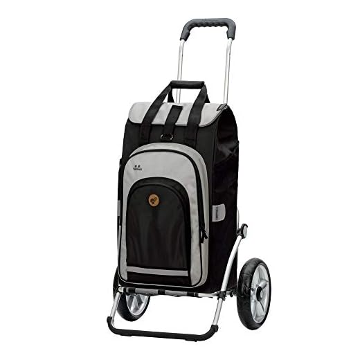 Andersen Shopper Royal aluminium vikbar med kullagerhjul Ø 25 cm och 62 liters ficka Hydro 2.0 med kylfack svart
