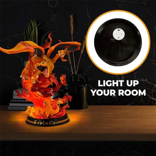 Image of AUGEN Charli-zard Evolution Action Figure Limited Edition for Car Dashboard, Decoration, Cake, Office Desk & Study Table (26cm)(Pack of 1)