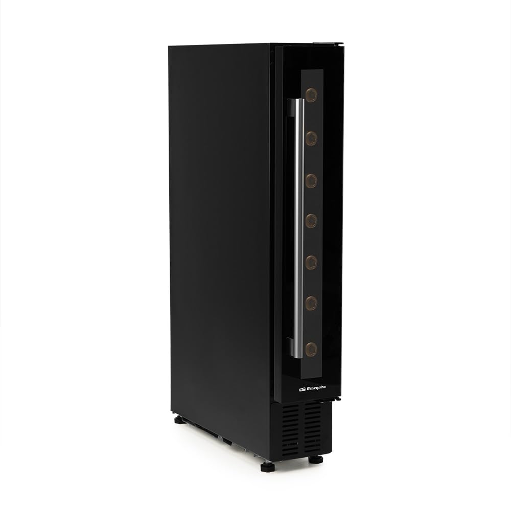 Orbegozo Vinoteca para vinos VCE 700, 7 botellas, 20 litros, refrigeración por compresor, negro, apta para encastrar.