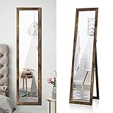 garderobenspiegelschrank 【Wandmontage und Neigung Lean】 Dieser Ganzkörperspiegel kann an der Wand montiert oder an die Wand gelehnt werden und kann nach Belieben gekippt werden. Das leichte Design erleichtert das Tragen und Bewegen, damit es am besten zu Ihrem Raum passt.