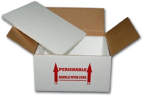 12x9x6 Insulated Shipping Box W/ 1/2 Foam (1 Pack)
